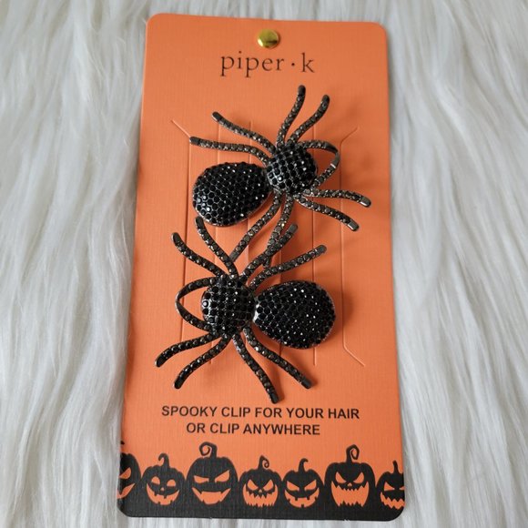 Piper K Spider Spooky Hair Clips - Picture 1 of 7